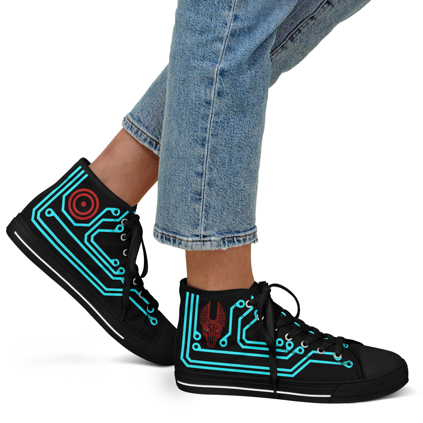 Anubitron Blue Circuit High Top Sneaks