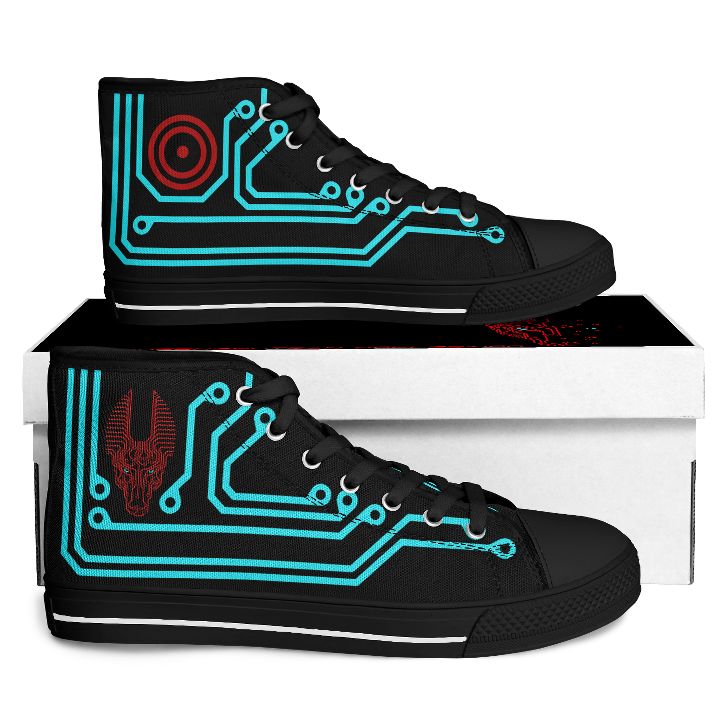 Anubitron Blue Circuit High Top Sneaks
