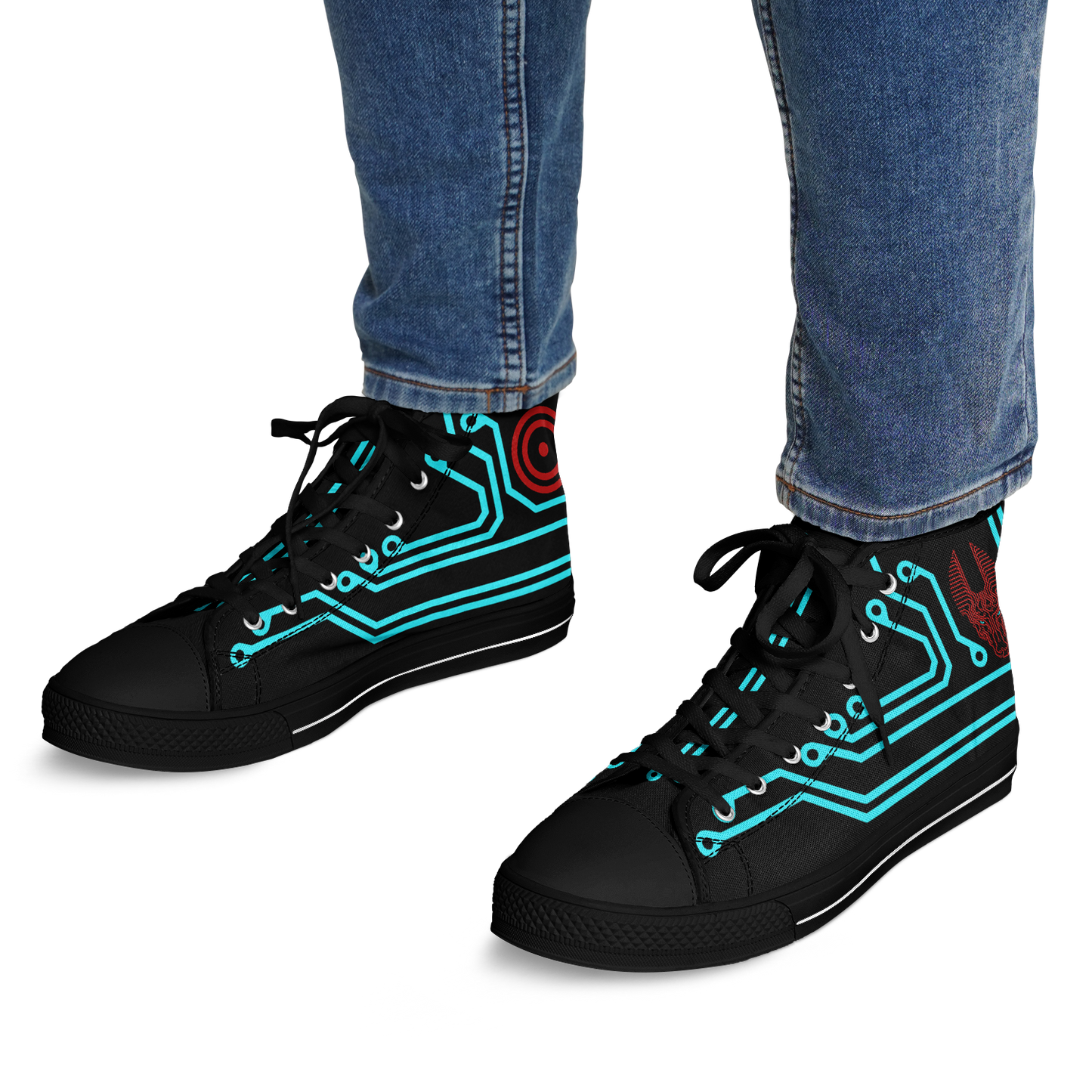 Anubitron Blue Circuit High Top Sneaks