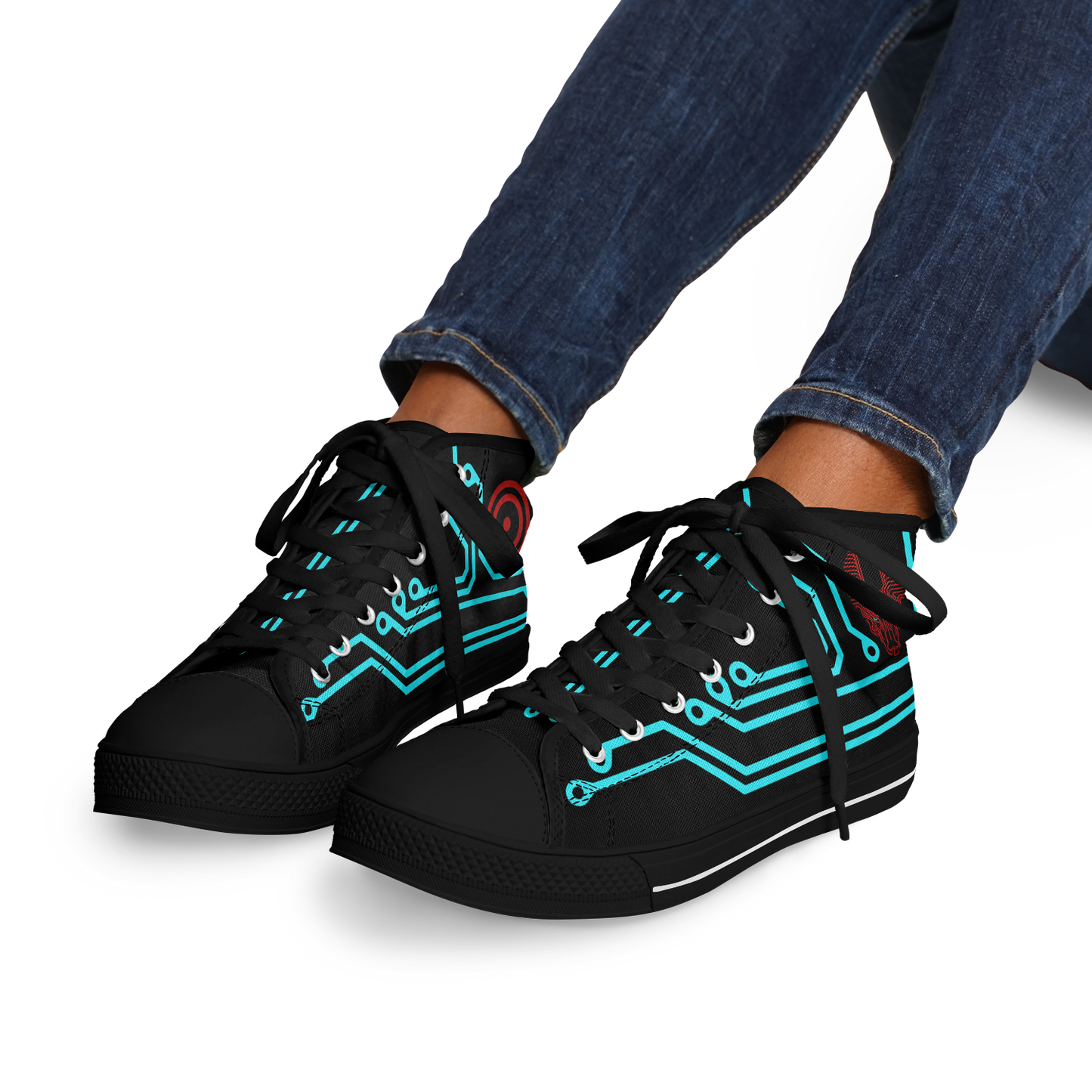 Anubitron Blue Circuit High Top Sneaks