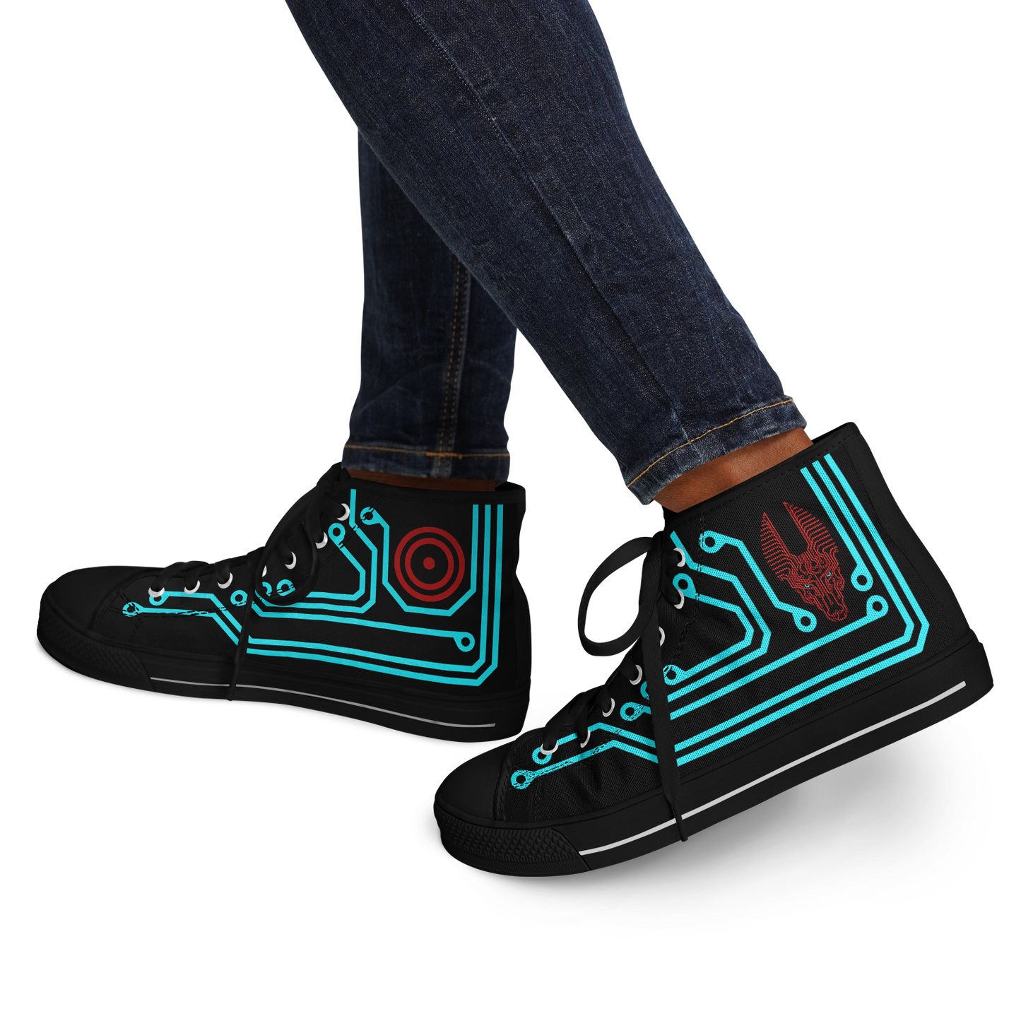 Anubitron Blue Circuit High Top Sneaks