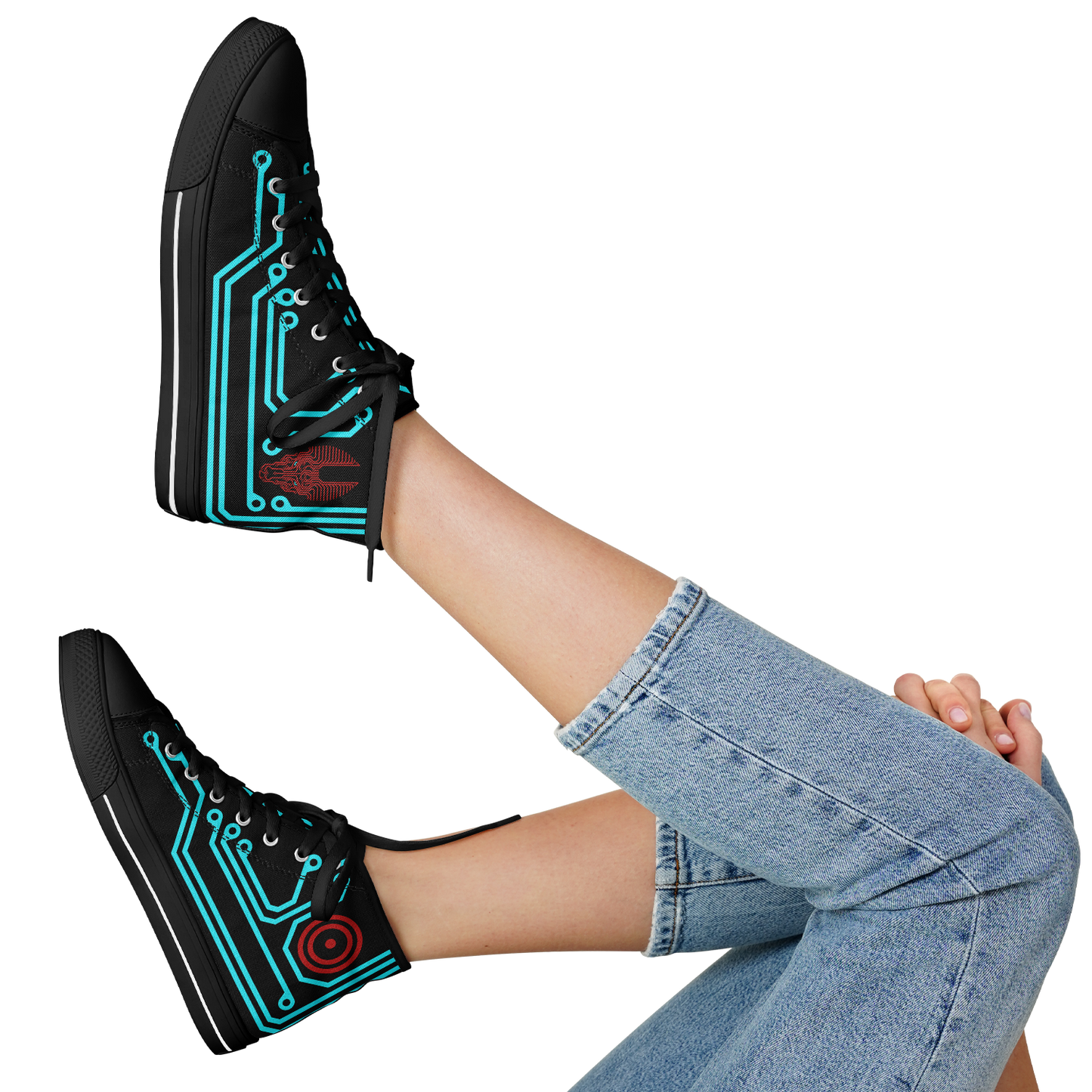 Anubitron Blue Circuit High Top Sneaks