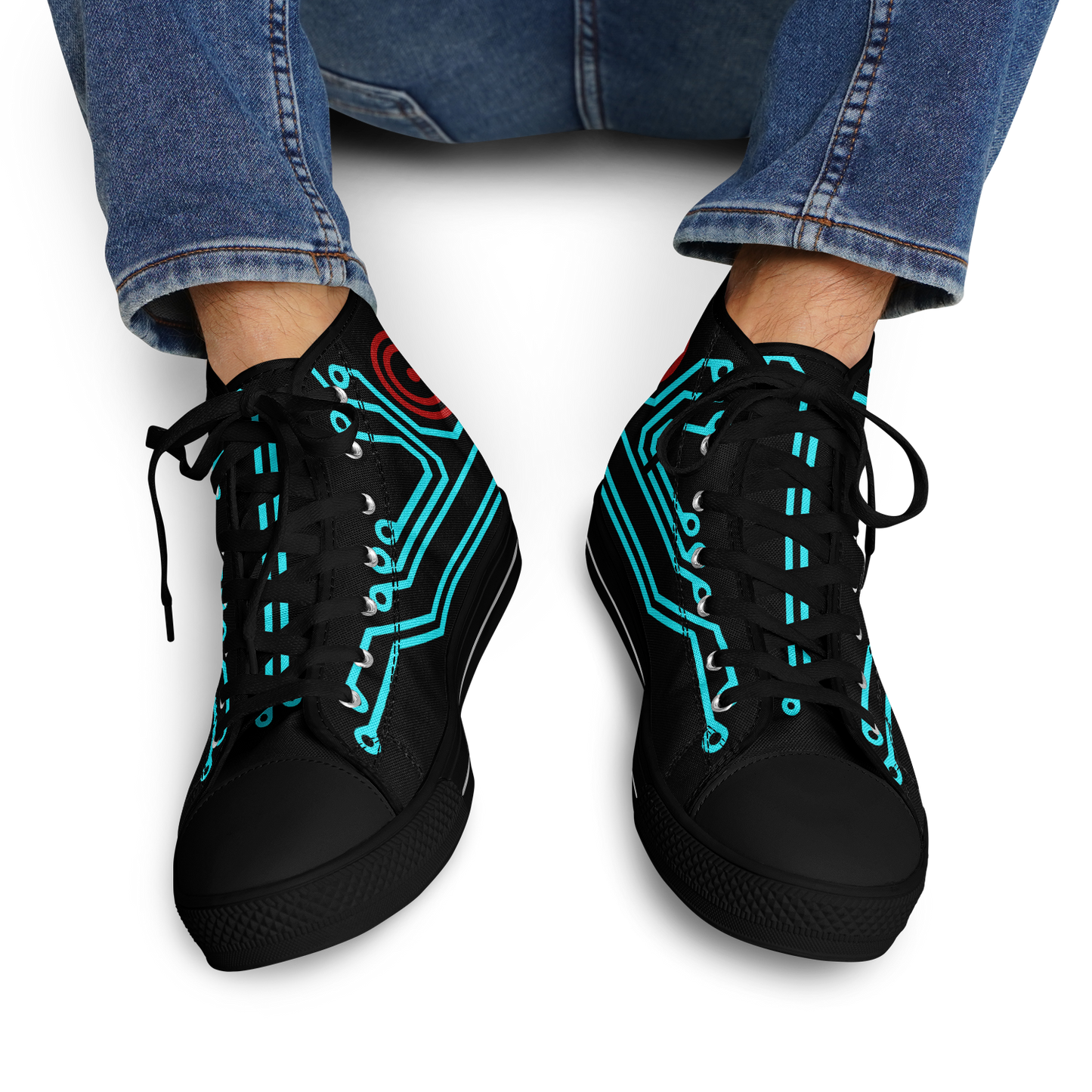 Anubitron Blue Circuit High Top Sneaks