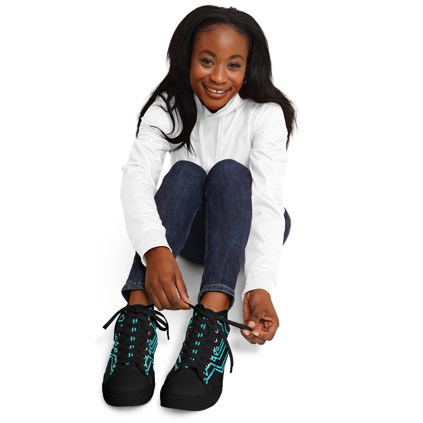 Anubitron Blue Circuit High Top Sneaks
