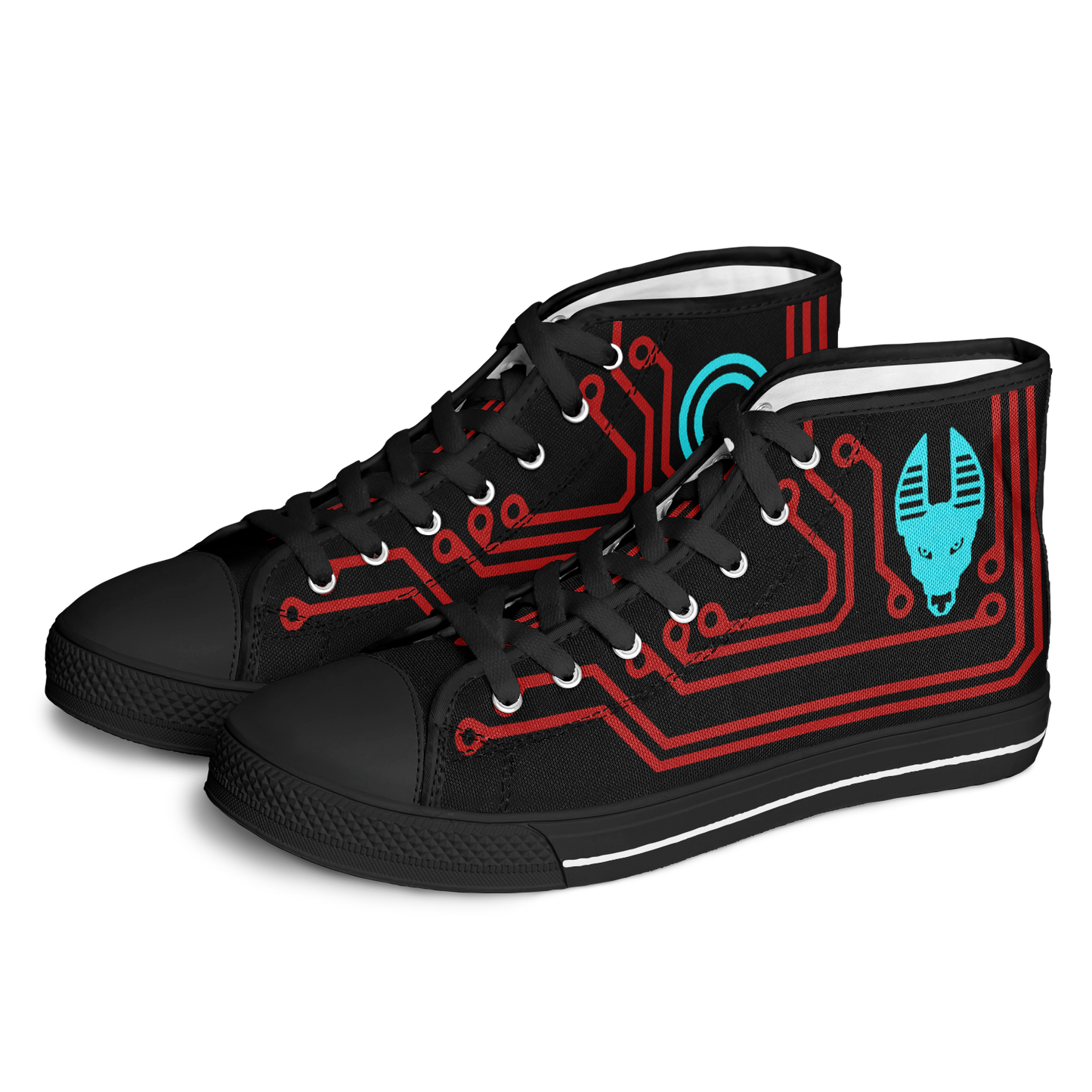Anubitron Red Circuit High Top Sneaks