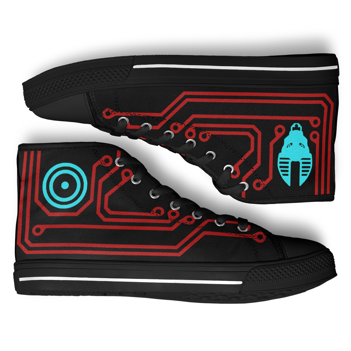 Anubitron Red Circuit High Top Sneaks