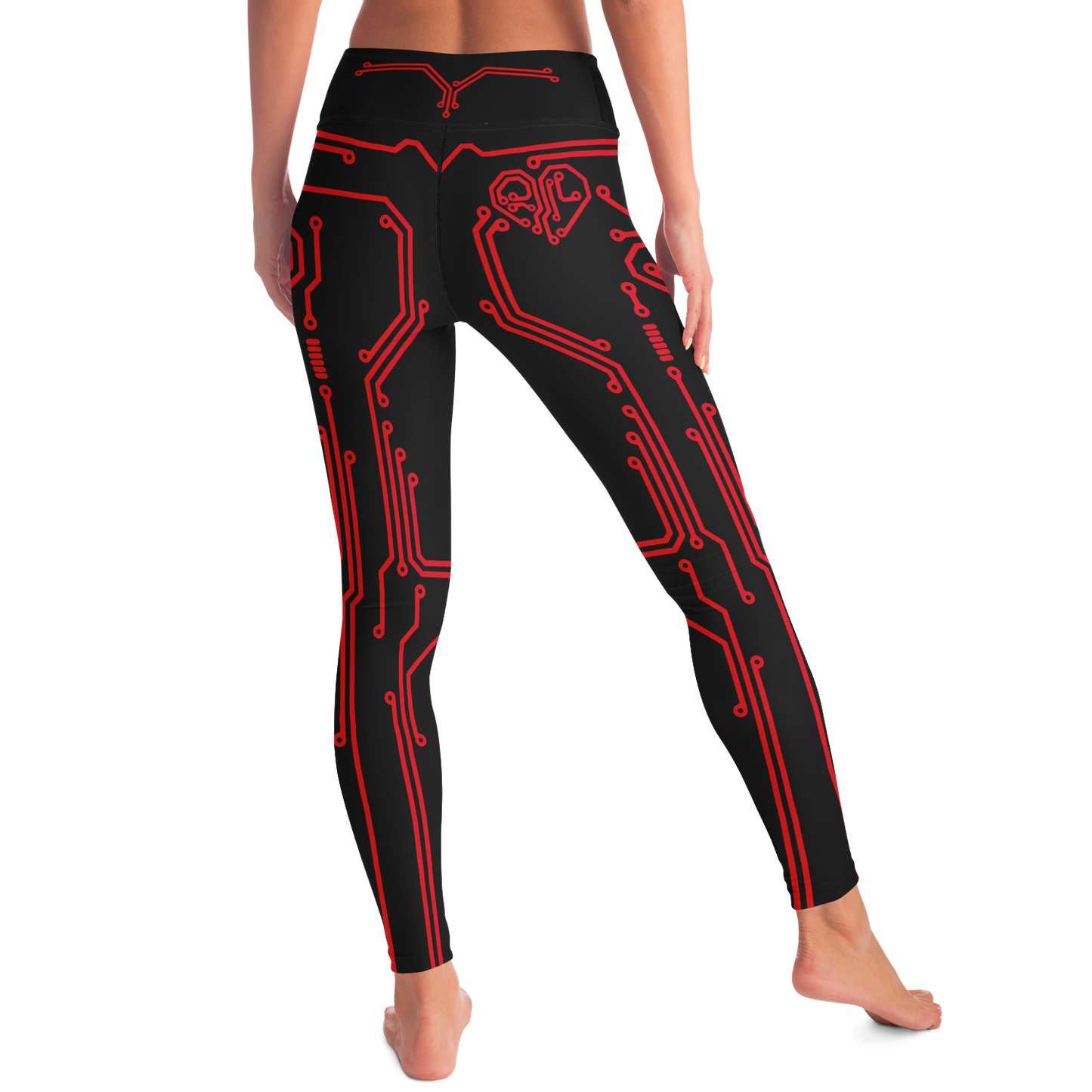 Anubitron Red Circuit Yoga Leggings