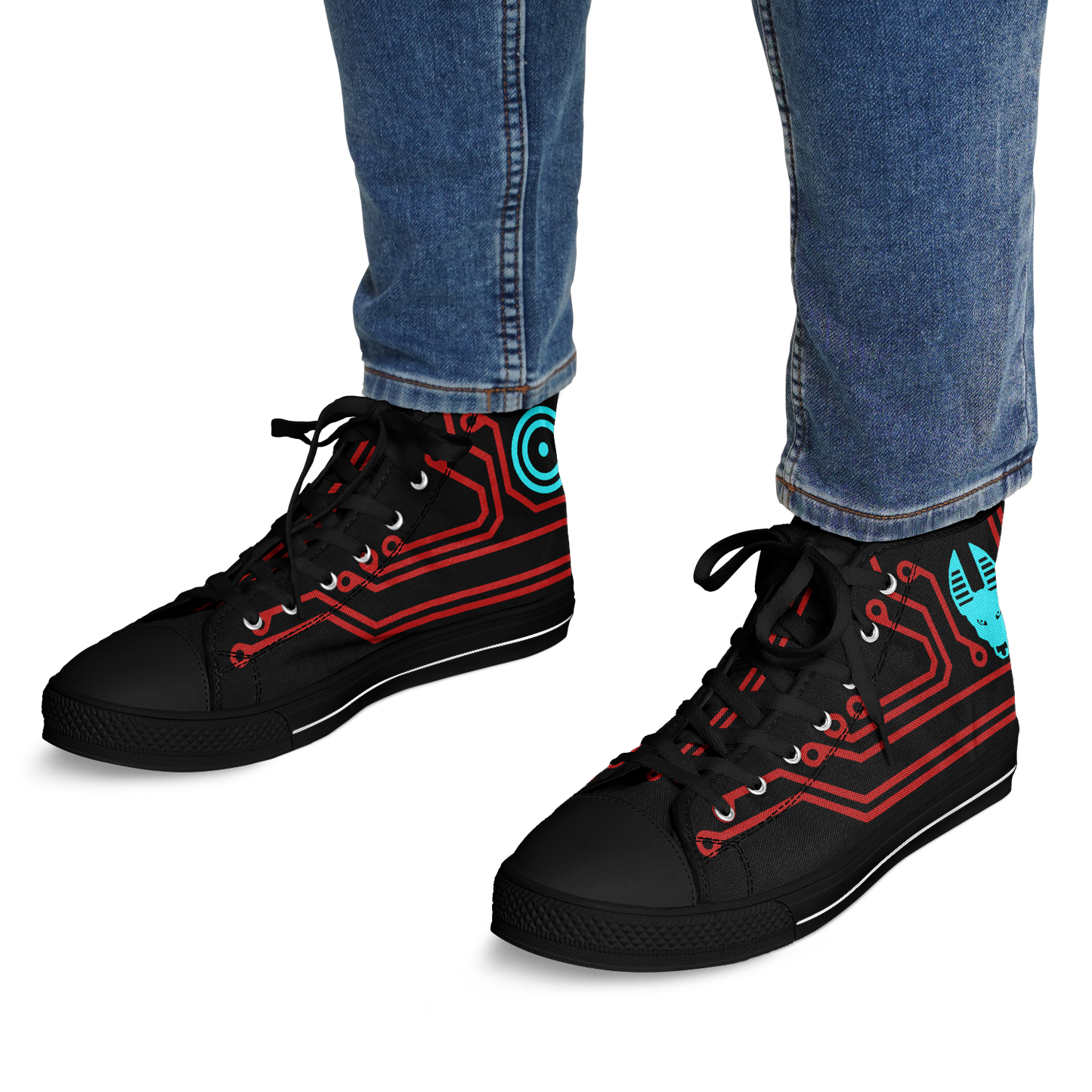 Anubitron Red Circuit High Top Sneaks
