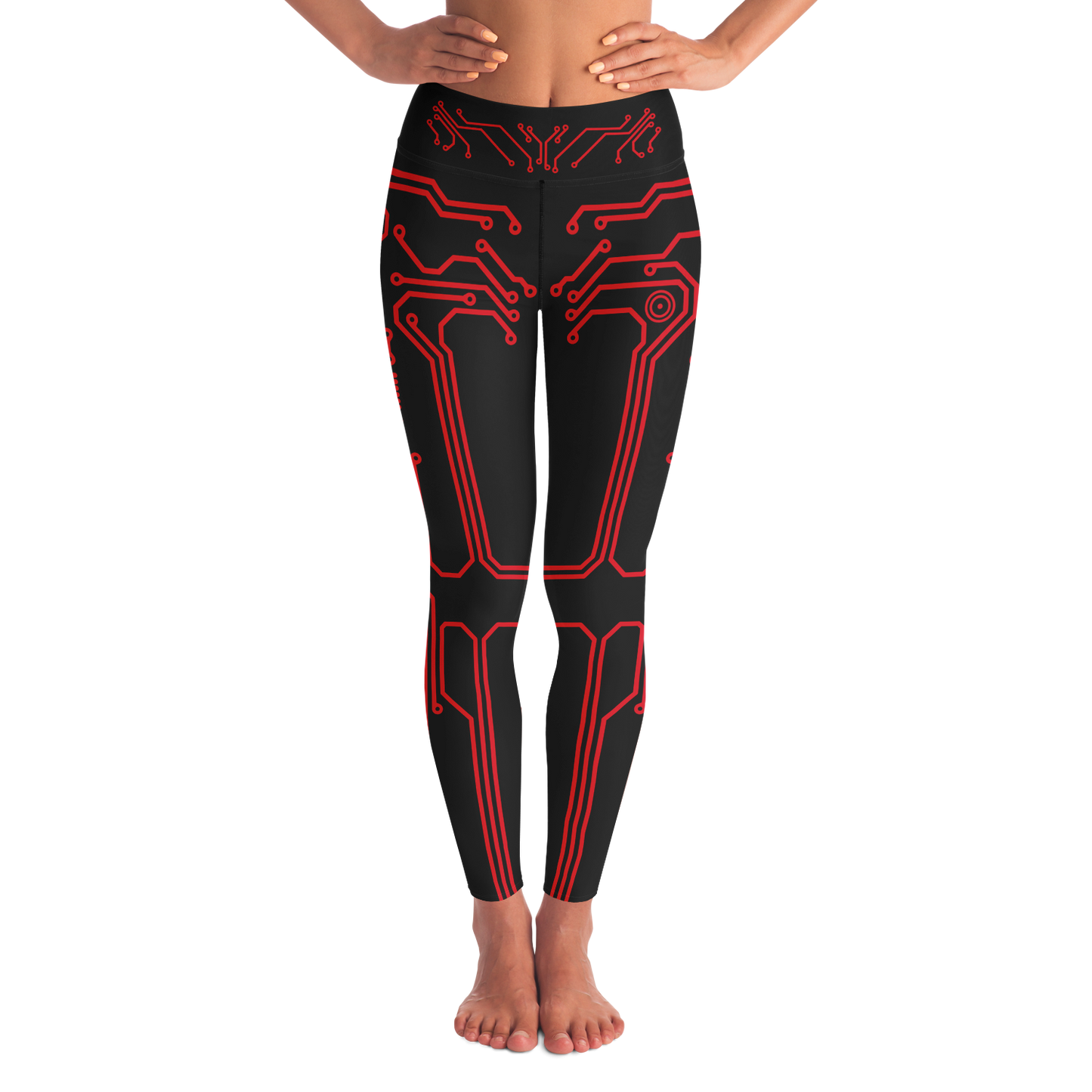 Anubitron Red Circuit Yoga Leggings