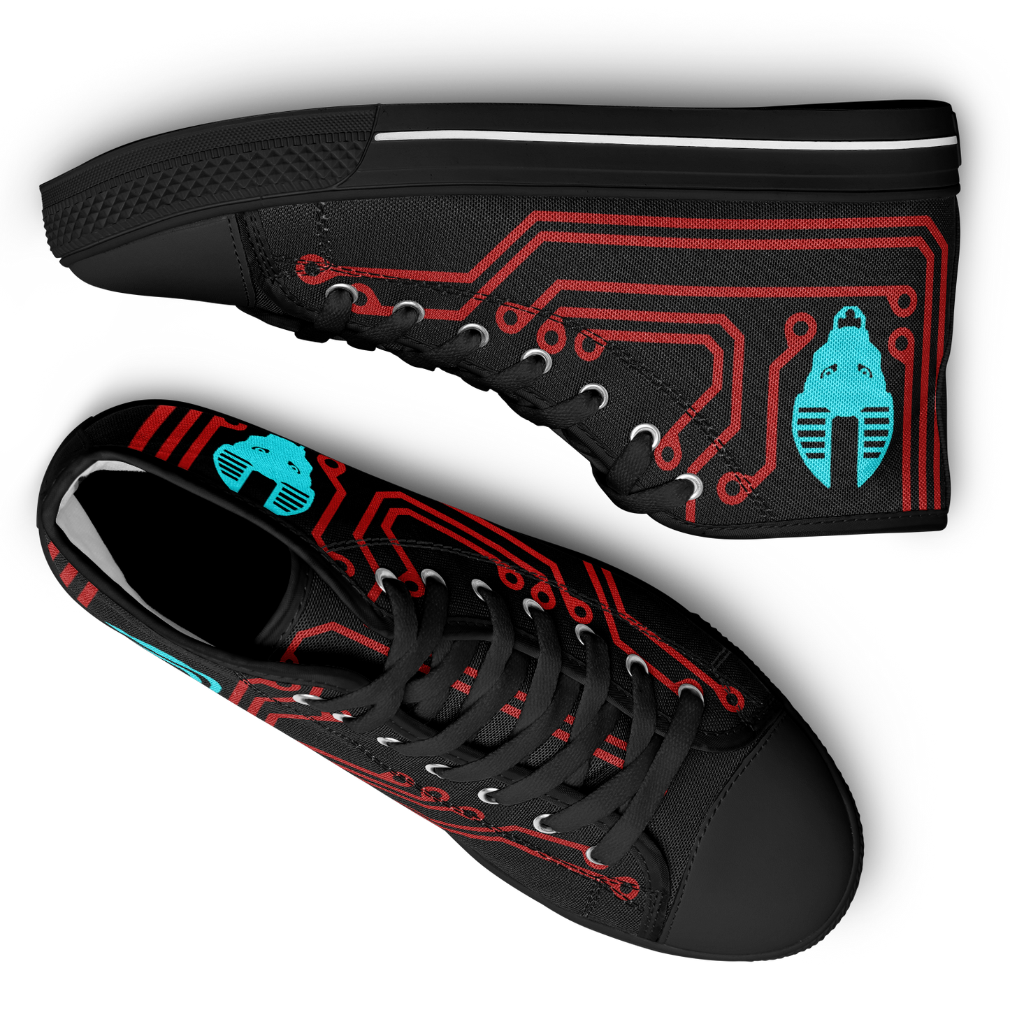 Anubitron Red Circuit High Top Sneaks