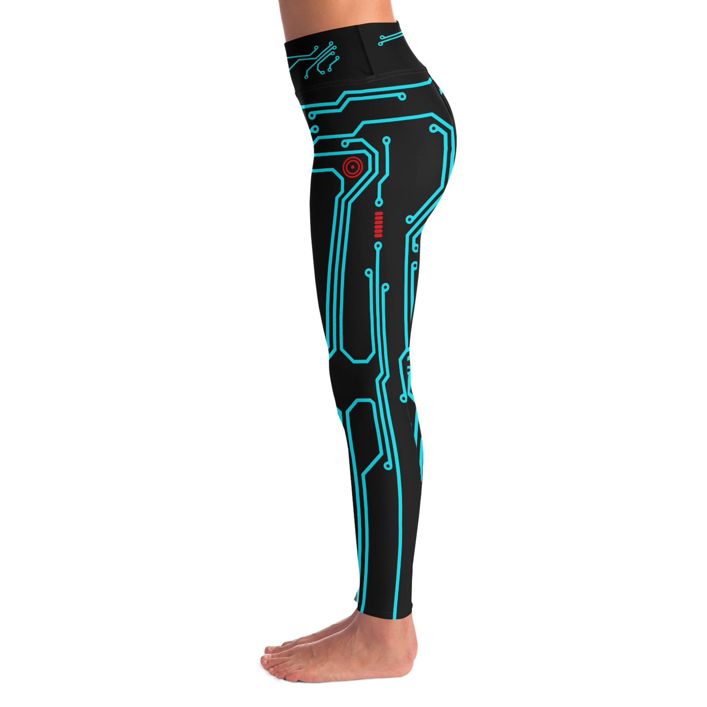 Anubitron Blue Circuit Yoga Leggings