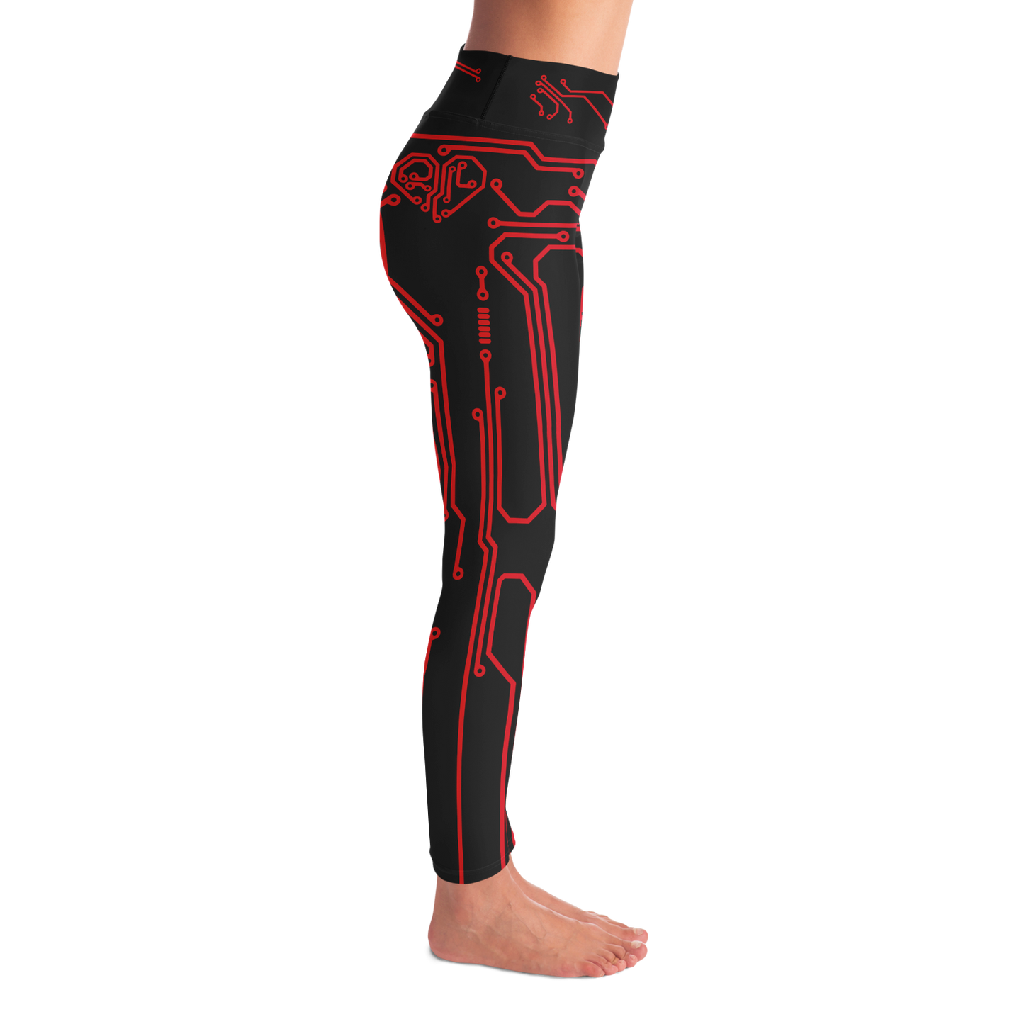 Anubitron Red Circuit Yoga Leggings