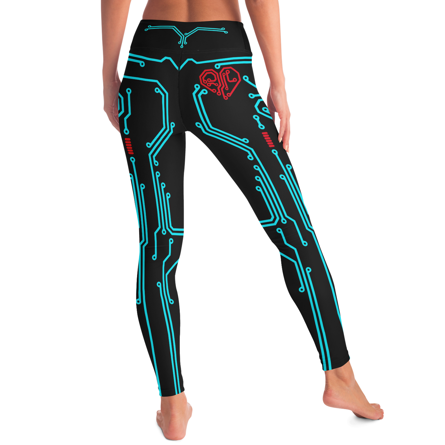 Anubitron Blue Circuit Yoga Leggings