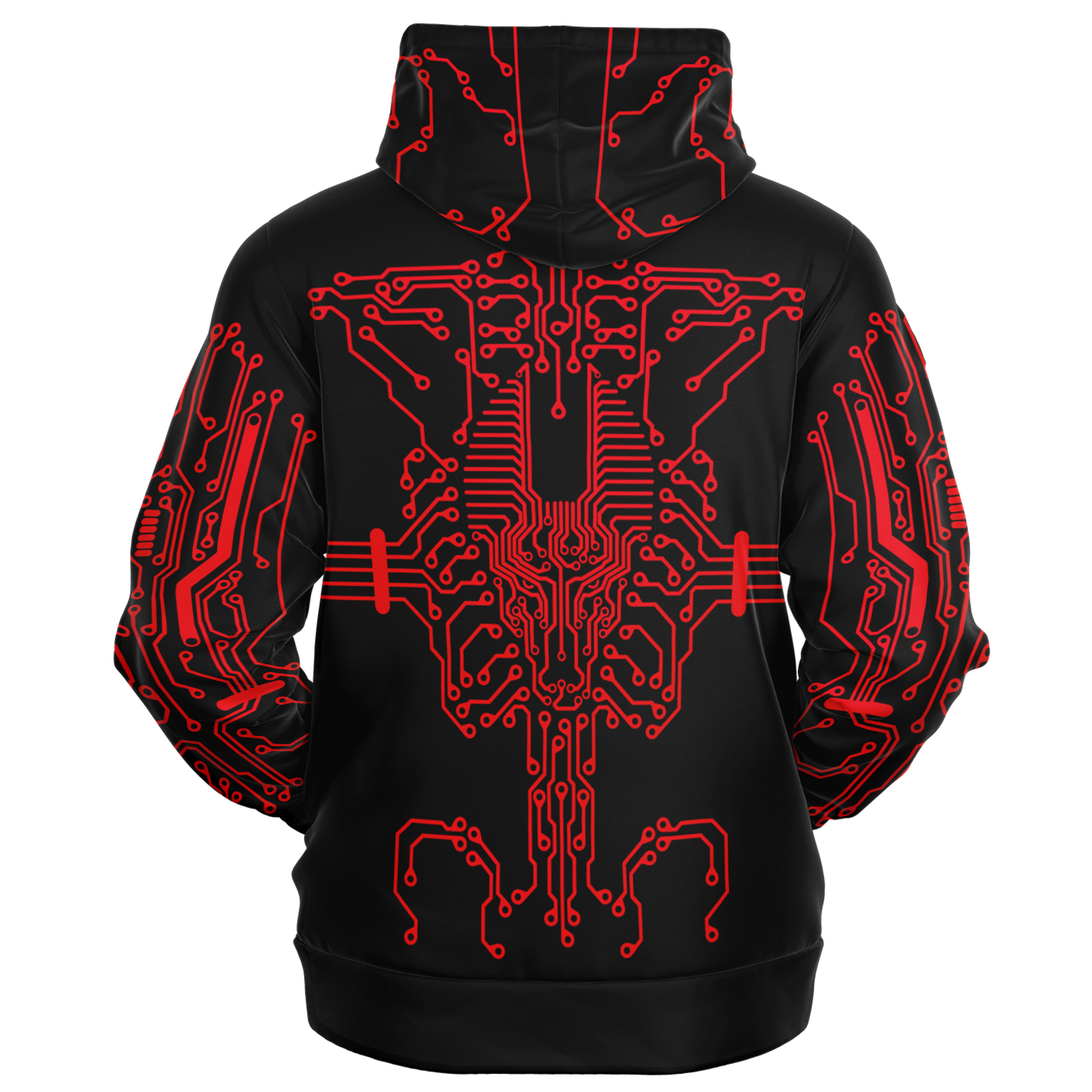 Anubitron Red Circuit Zip Hoodie