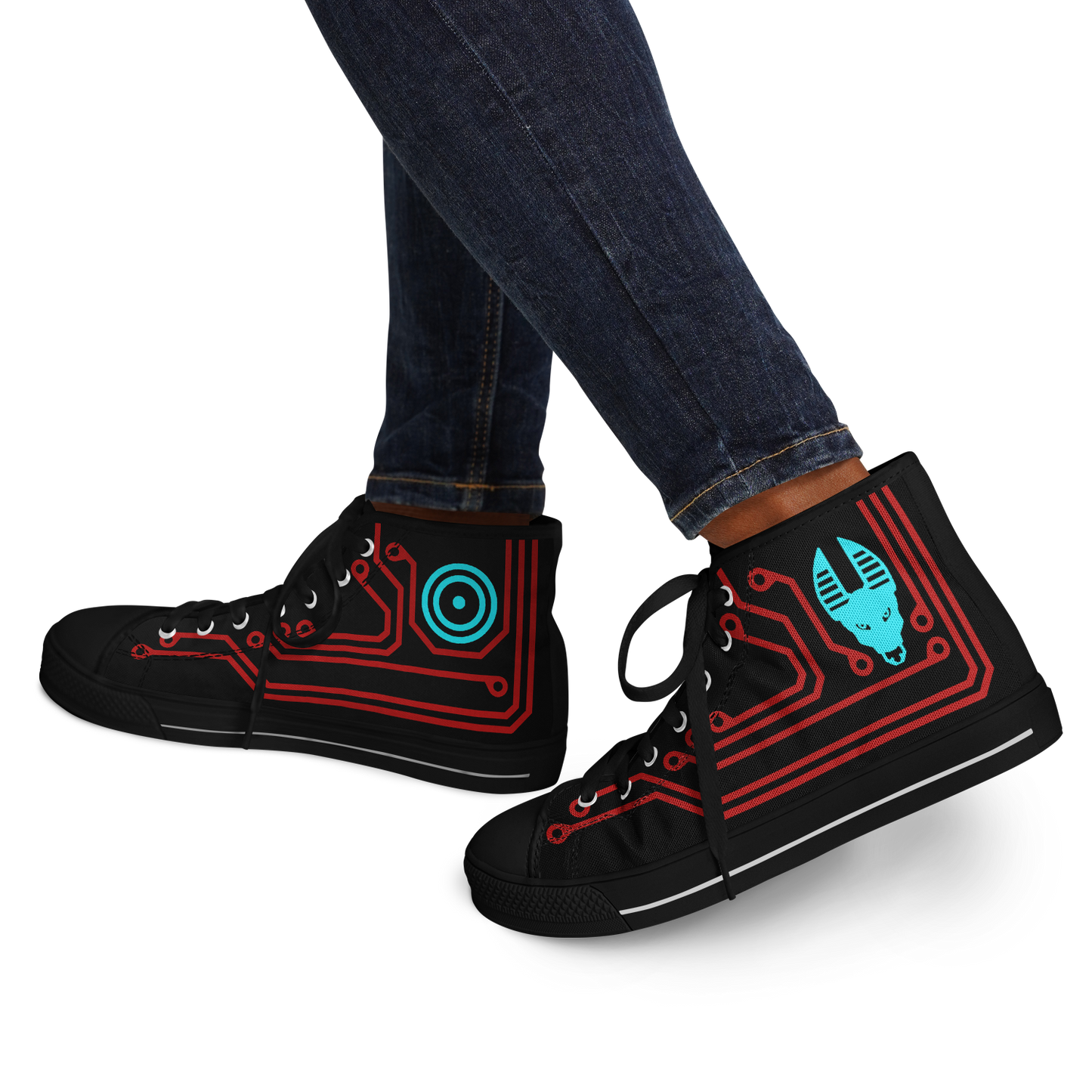 Anubitron Red Circuit High Top Sneaks