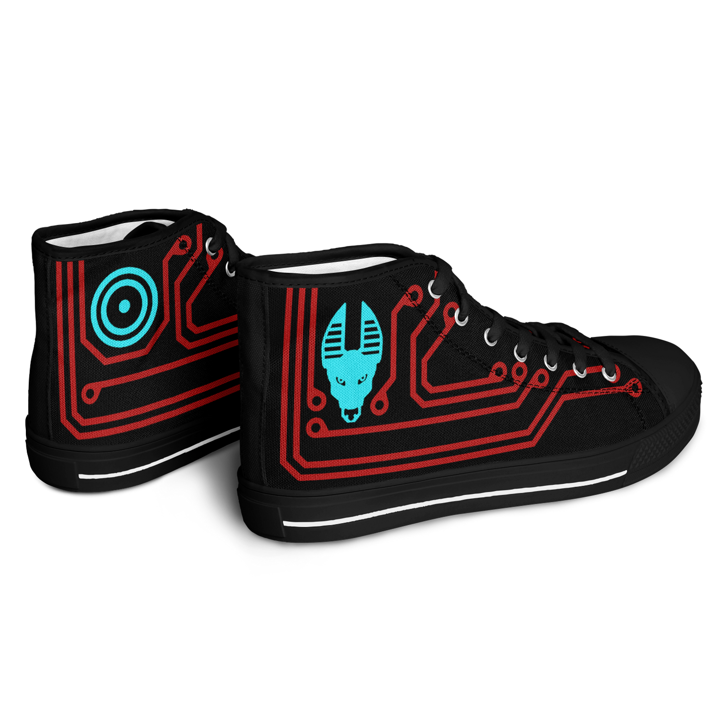 Anubitron Red Circuit High Top Sneaks