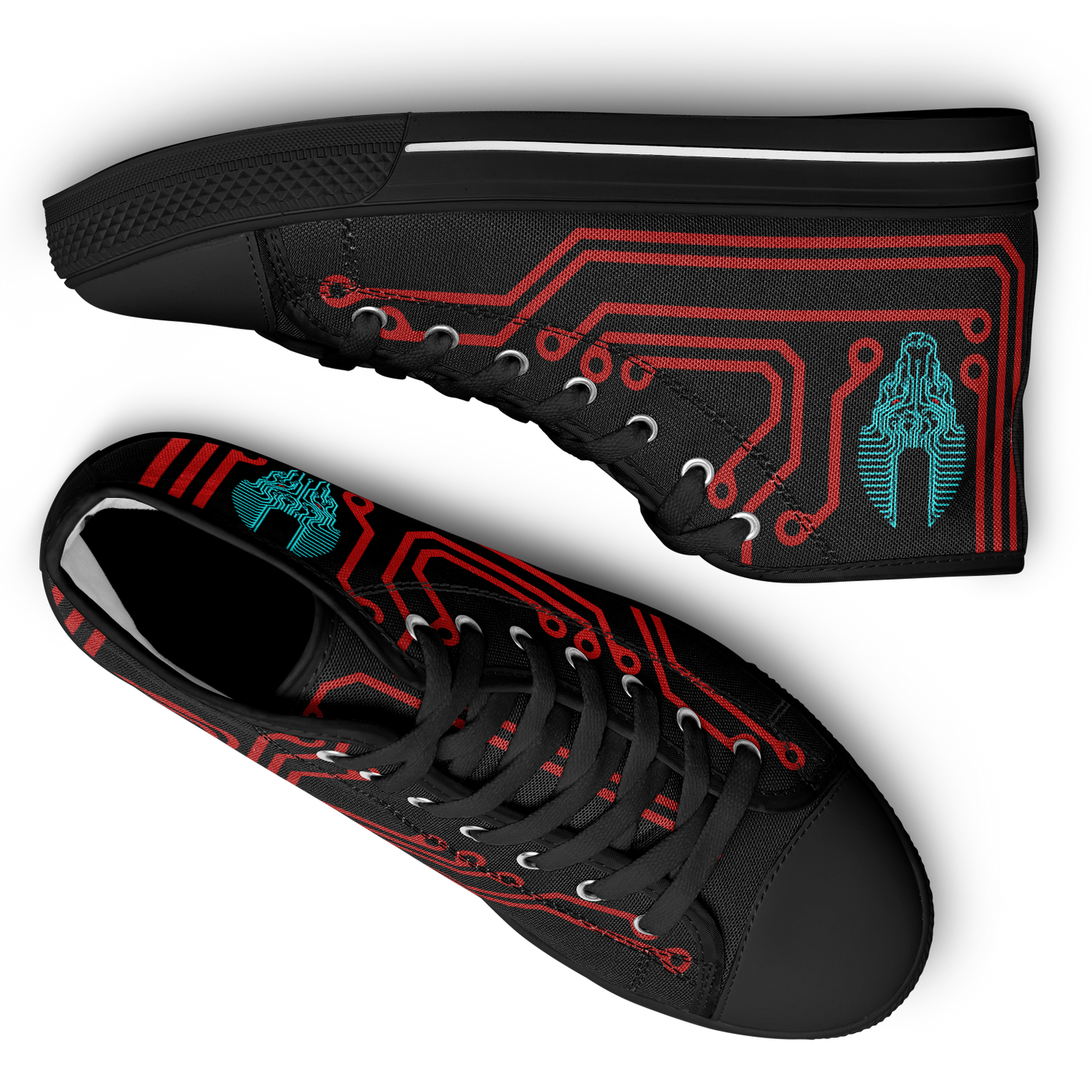 Anubitron Red Circuit High Top Sneaks