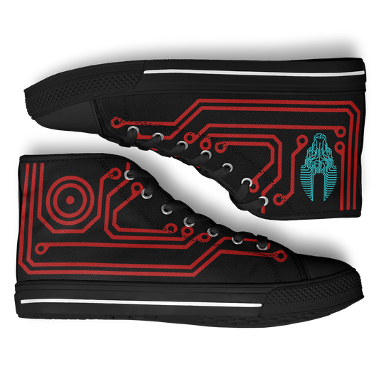 Anubitron Red Circuit High Top Sneaks