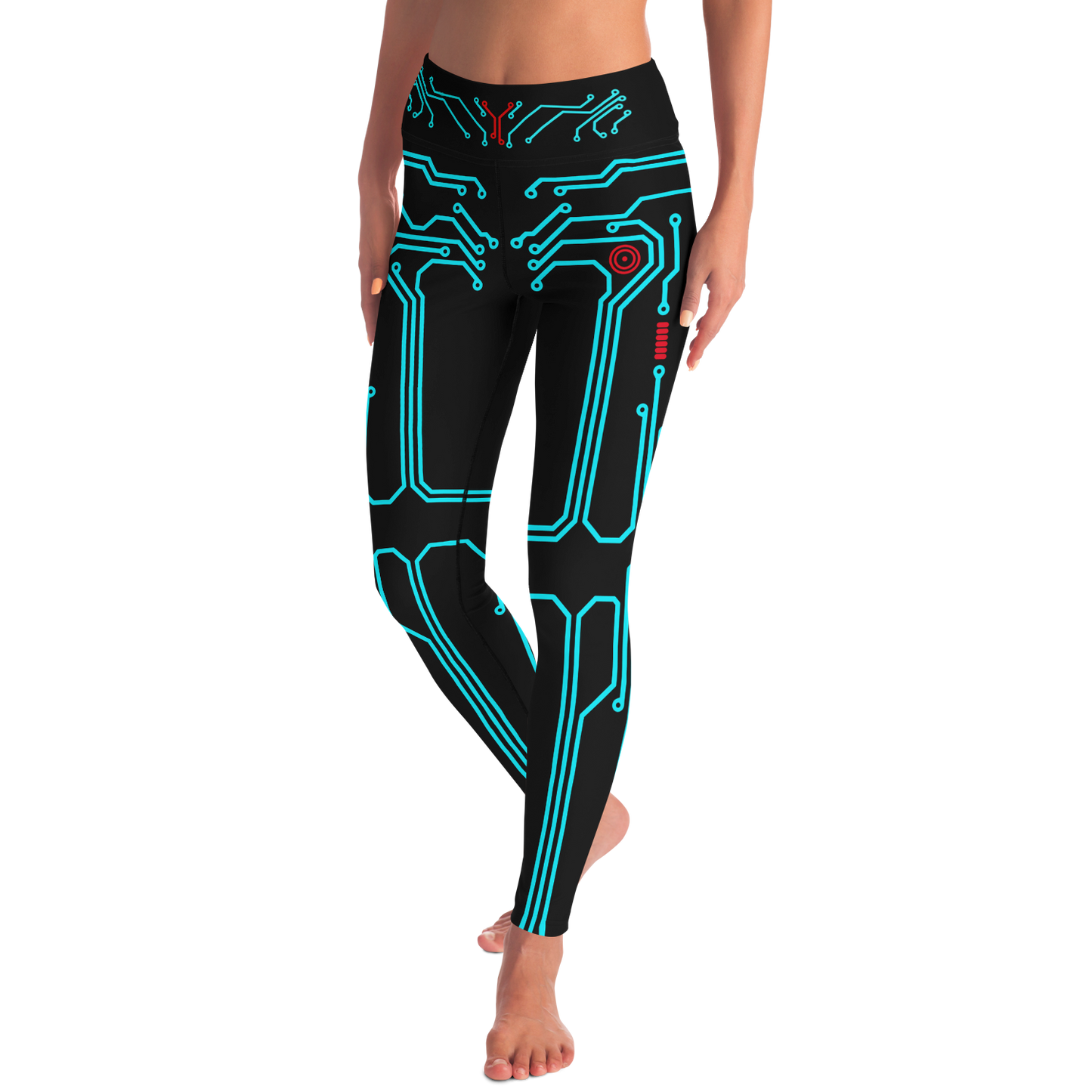 Anubitron Blue Circuit Yoga Leggings