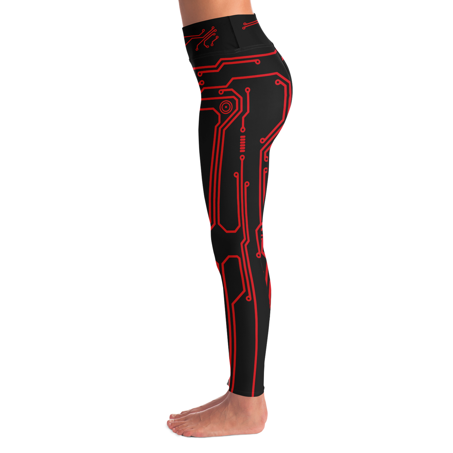 Anubitron Red Circuit Yoga Leggings