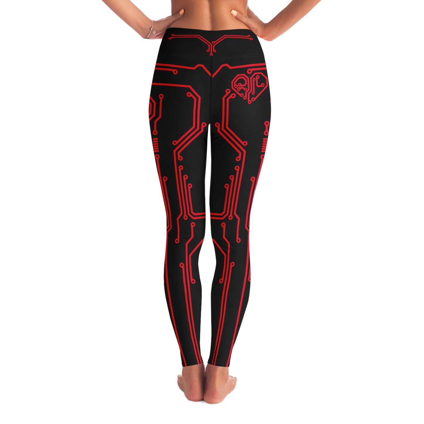 Anubitron Red Circuit Yoga Leggings