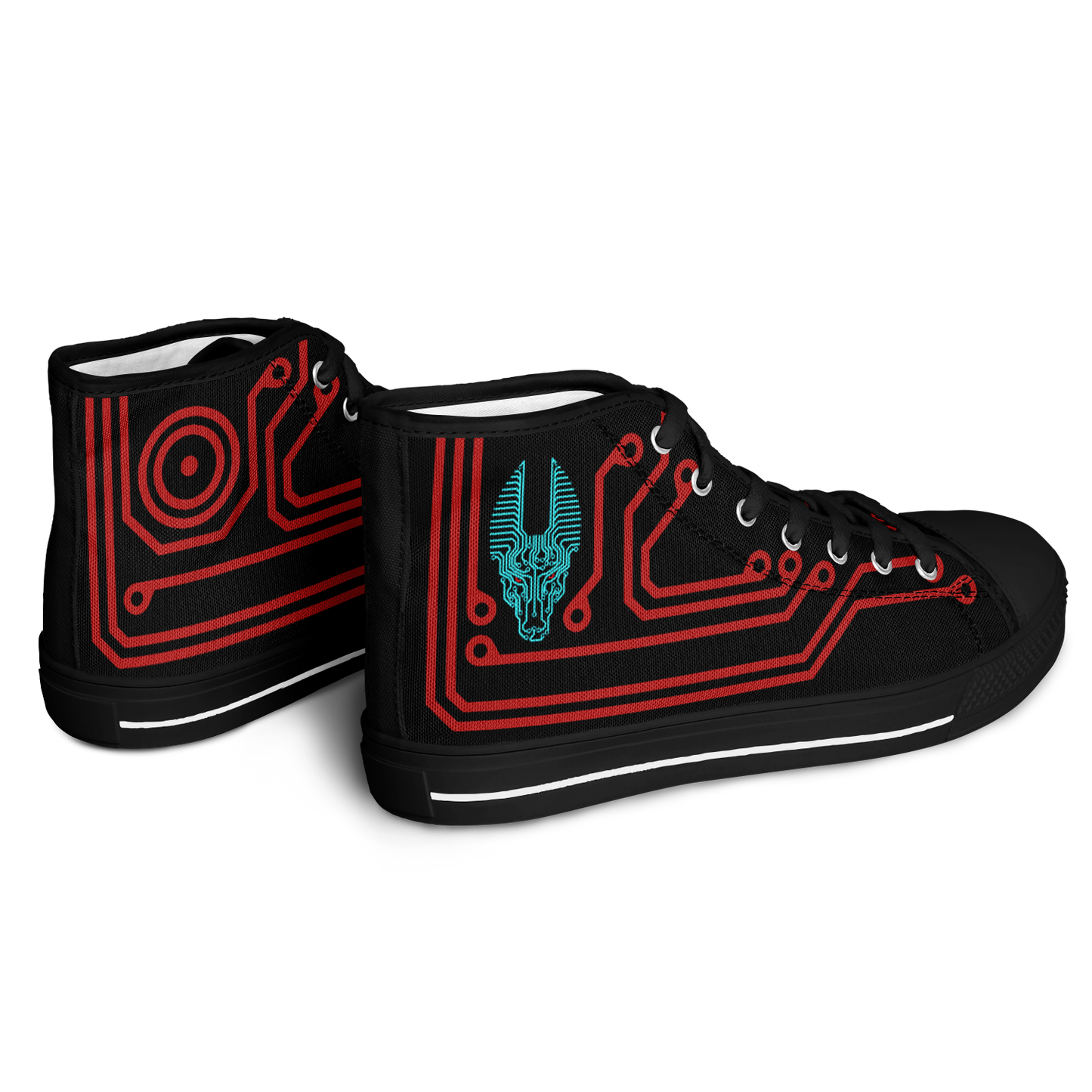 Anubitron Red Circuit High Top Sneaks