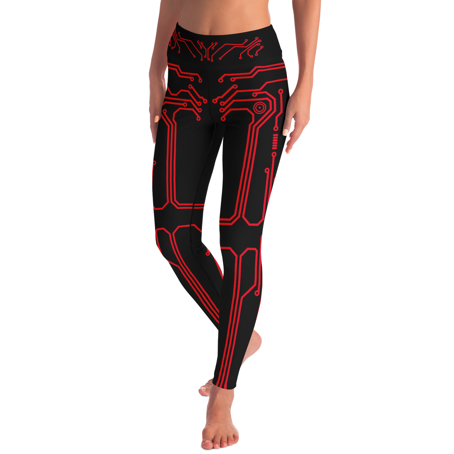 Anubitron Red Circuit Yoga Leggings