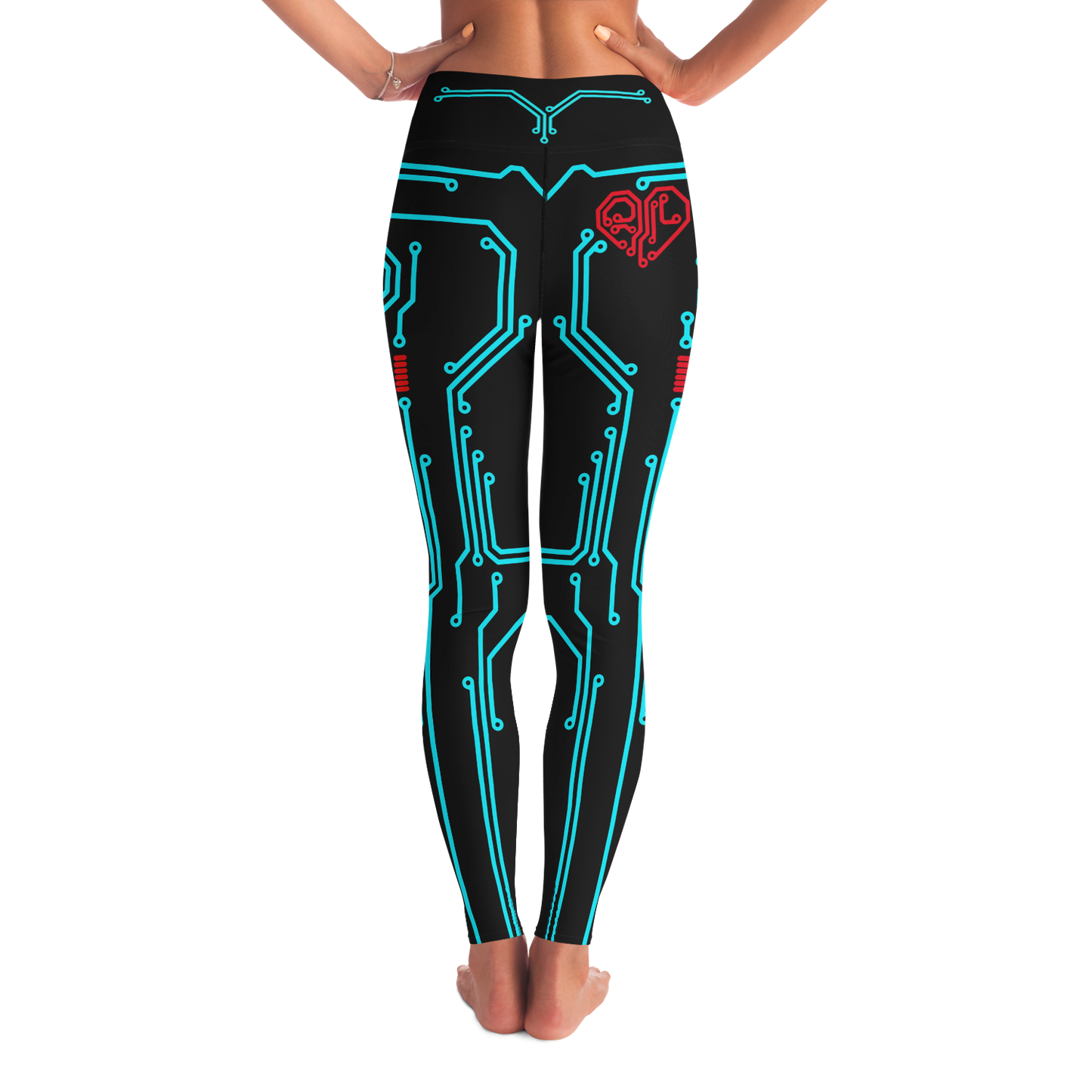 Anubitron Blue Circuit Yoga Leggings