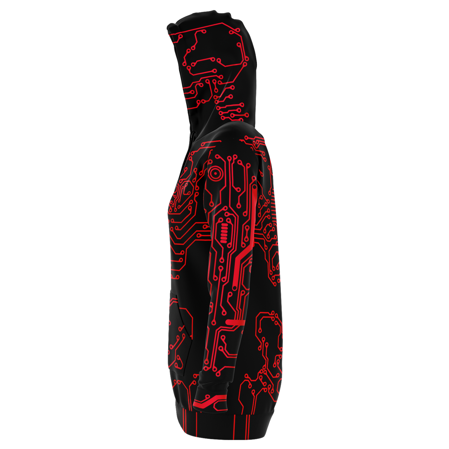 Anubitron Red Circuit Hoodie Dress